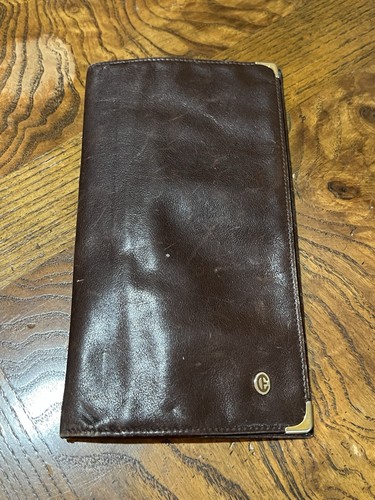 Portafoglio vintage Harrods London pelle italiana porta carte libretto assegni molto bello - Foto 2 di 5