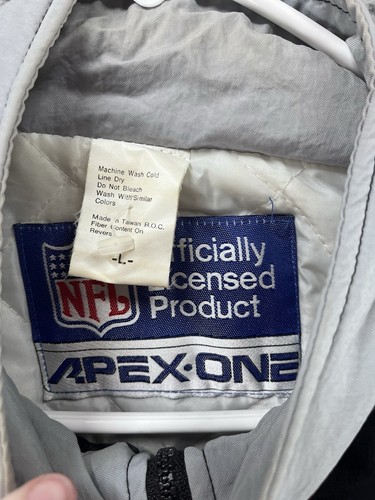 LA Oakland Las Vegas Raiders Vintage 90s NFL Apex One Full Zip Jacket Large B1 - Picture 5 of 7