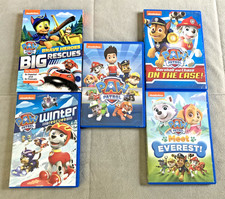 Kids Animated TV Show DVD Lot of 5 Paw Patrol Rescues Everest Dogs Pups