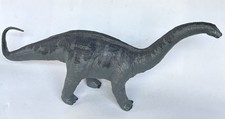 Dinosaur Toy Figure Apatosaurus Brontosaurus Plastic Gray