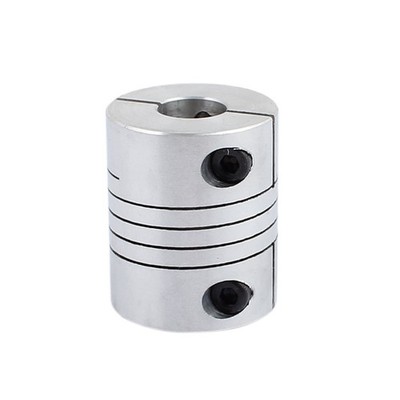 10mmx10mm Aluminum Alloy Spline Shaft Flexible Helical Coupling D25L30