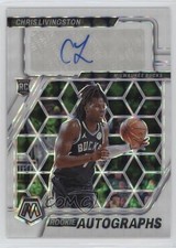2023-24 Panini Mosaic White Prizm 25/25 Chris Livingston #RA-CLV Rookie Auto RC