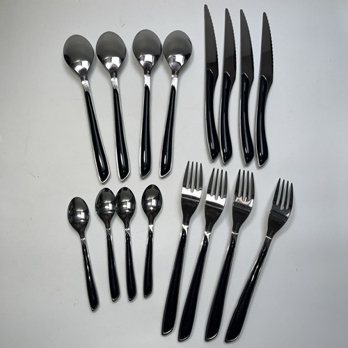Amefa ECLAT 16 Piece Cutlery Set, Black - Picture 6 of 10