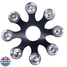 TUOREN Cymbal Ching Ring Tambourine Octopus Hi Hat Tambourine with 8 Steel Ji