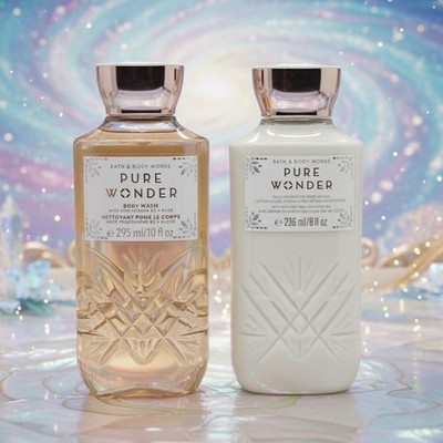 Bath & Body Works Pure Wonder Nourishing Body Lotion Body Wash Gel 2 Pc Set
