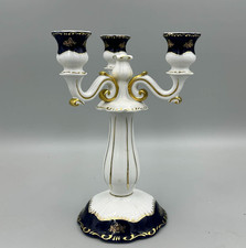 Zsolnay Porcelain Pompadour ZS08 - Cobalt Blue Candelabra