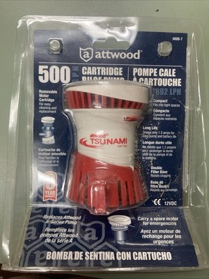 Attwood Tsunami 500GPH 12v Cartridge Boat Bilge Pump 3/4'' 19mm 4606-7