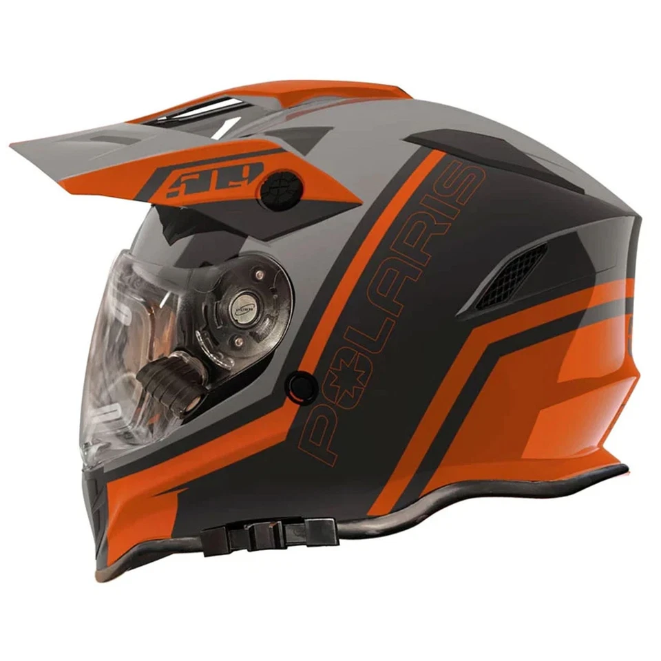 Polaris 509 Delta R3L Helmet Electric Anti Fog Scratch Shield Fidlock Orange Foto 2 de 4