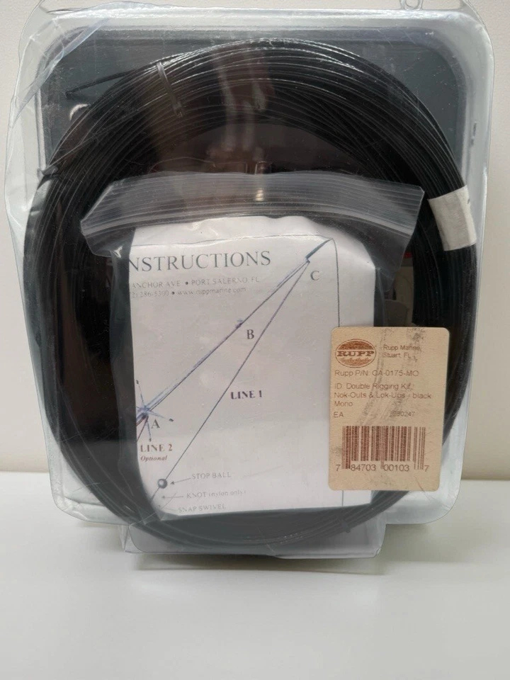 Rupp Double Rigging Kit w/Lok-Ups & Nok-Outs Black Mono - Image 2 of 3