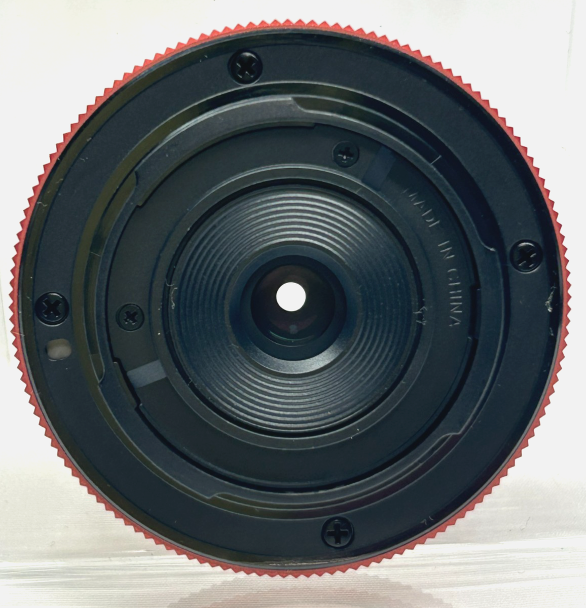 Olympus Lens 15mm f/8 Red BCL-1580 Body Cap Lens Micro 4/3 [Mint