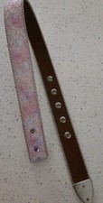 Shyanne Girls Belt Sz 18 No Buckle Pink Glitter Flower Design