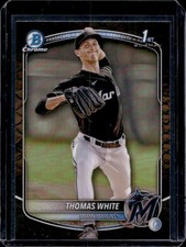 2025 Bowman Thomas White Chrome Reptilian Refractor 1st Prospect #BCP-69 Marlins