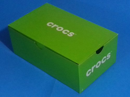 Crocs Unisex Schuhkarton NUR ca. 13x8x5 cm Original grüne Farbe Versand flach