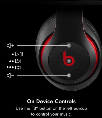 Beats by Dr. Dre Studio3 Over the Ear Wireless Headphones - Black - Picture 9 of 10