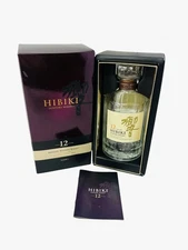 Hibikki Suntory Whiskey 12 Year Empty bottle with Box Book Japan Whiskey ウイスキー