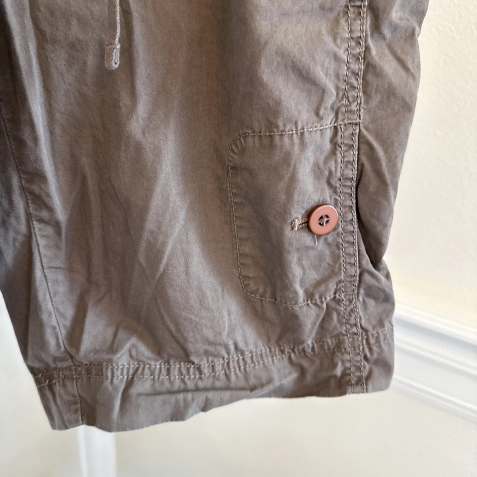 Pantalones Cortos J Jill Bermudas Caminar Mujer Talla 6P Marrón Algodón Tiro Medio Cordón Foto 2 de 4