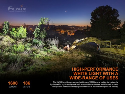 Fenix HM70R triple output 1600 lumen USB-C rechargeable LED headlamp - Picture 9 of 12