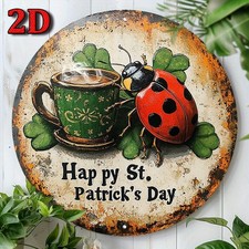 Tin Metal Signs Home D cor Vintage Round Wall for St. Patrick'S Day, 8x8 Measuri