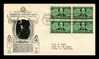 US COVER JULIETTE LOW GIRL SCOUTS FDC SCOTT 974 BLOCK OF 4 LOWRY CACHET