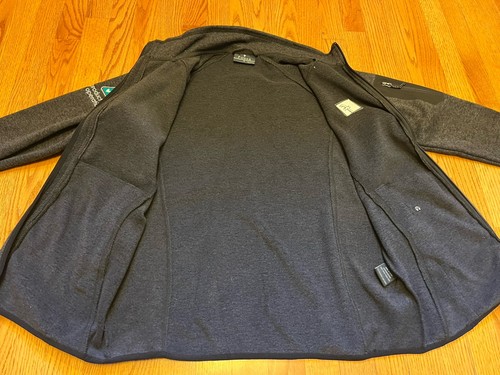 FACEBOOK Logo Reißverschluss PULLOVER FLEECEJACKE Herren Medium grau Daten Mitarbeiter nur $ 80 - Bild 9 von 16