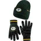 NEW NFL Ultra Game Green Bay Packers Beanie Hat With Touch Screen Gloves Green 