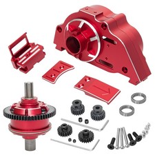Aluminum Motor Mount Gear Cover Set with 57T 0.8Mod Center Diff Gear Upgrade ...