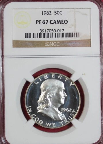 1962 PROOF FRANKLIN HALF DOLLAR NGC PF67 CAMEO