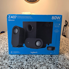 Logitech Z407 2.1 Channel Bluetooth Speaker System 80W RMS w/ Control Dial Black