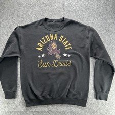Arizona State Sun Devils Sweatshirt Mens Black NCAA Football Crewneck Pullover