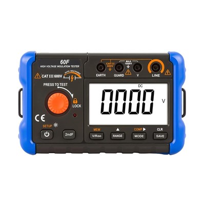 60F Digital Insulation Resistance Tester, High Voltage Motor Cable Ohm Megomm...