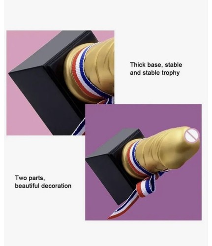 Divertido Trofeo en Forma de Falo Novio Regalo de Aniversario - Eres una Broma Dick - Imagen 3 de 4