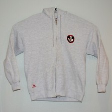 Vtg Disneyland Mickey Mouse Club Embroidered Full Zip Hoodie Sz XL Made In USA