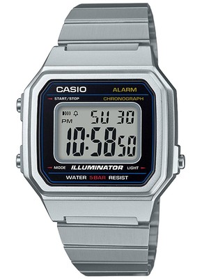 Reloj digital Casio B650WD-1A para Hombre Vintage Clásico Alarma Cronógrafo  de banda de metal | eBay