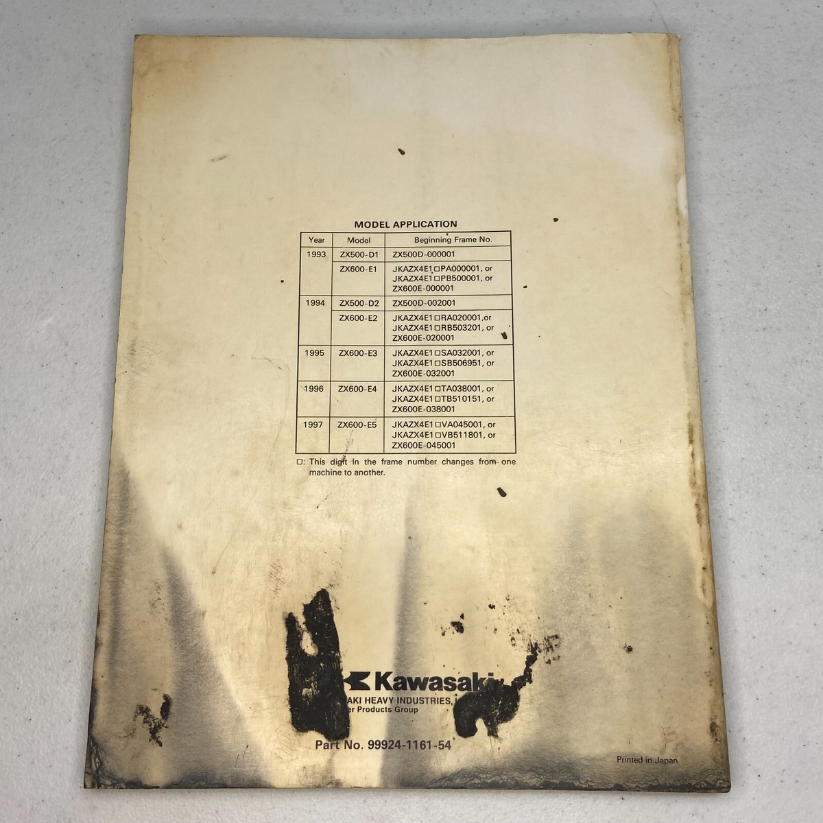 1990-93 KAWASAKI NINJA ZX-6 ZZ-R600 ZZ-R500 MOTORCYCLE SERVICE