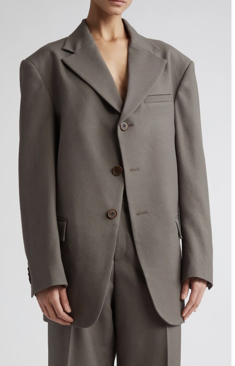 Commission New York NYC Long Shift Virgin Wool Jacket Blazer
