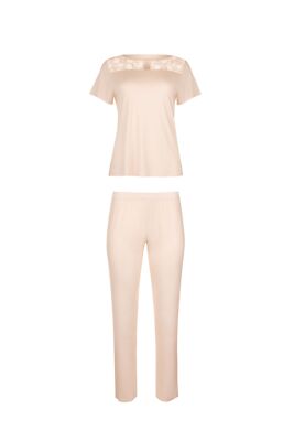 LISCA 023453 PATRICIA Pyjama / Schlafanzug S-XXL light apricot LT