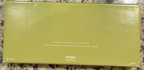NIB Pier 1 Imports Salad Set Glass Lamp Beaded Handle Autumn Colors NIB - Picture 3 of 4