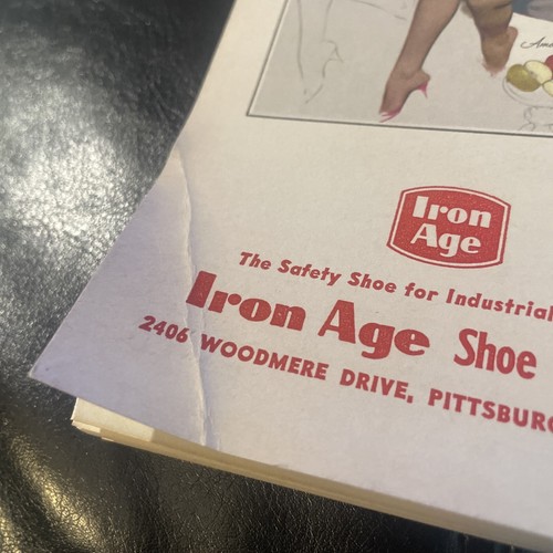 Vintage Iron Age Shoe Company Advertising Notepad Woman In Lingerie - Picture 8 of 12