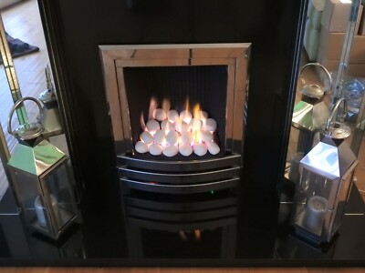 10 Gas Electric Fire Replacement Ceramic Pebbles White Stones Gas Coal Fires  | eBay
