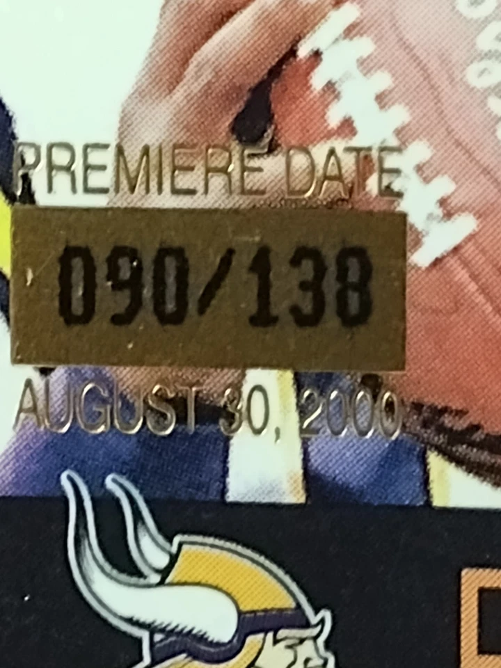 2000 Pacific Vanguard - Premiere Date #95 Daunte Culpepper /138 - Image 3 of 3