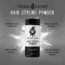 Tribal Chimp Hair Styling Powder Volumizing Matte Finish 0.35 oz 10g Brand New!
