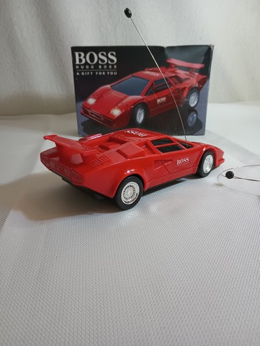 Rare Vintage HUGO BOSS RC R/C Car 1980 Lamborghini Red - Picture 14 of 24