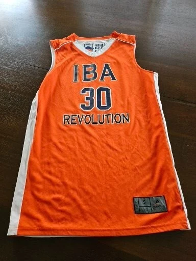 Camiseta Augusta Sports para hombre Indiana Basketball Academy IBA naranja #30 pequeña Foto 2 de 4