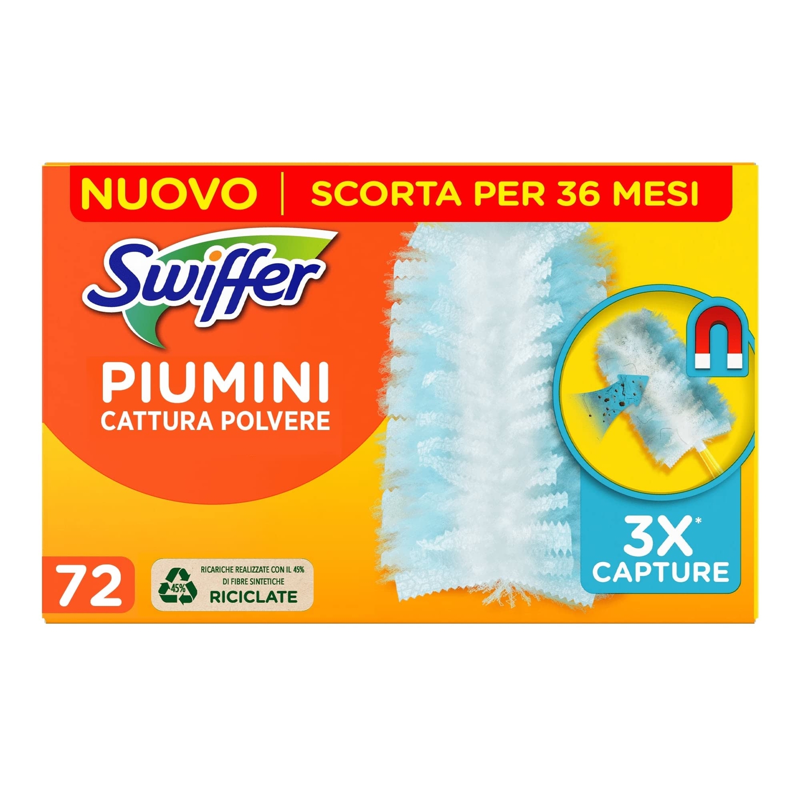 Swiffer Duster Piumini Catturapolvere, 72 Piumini, Cattura e Intrappola