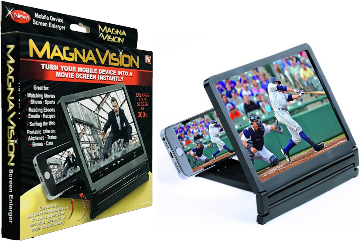 Magna Vision Portable Mobile Device Phone Screen Enlarger by 300