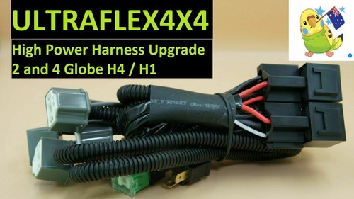Negative Switching conversion Headlight Wiring UPGRADE Harness 4 X H4 H1Sockets - 第 1/12 張圖片