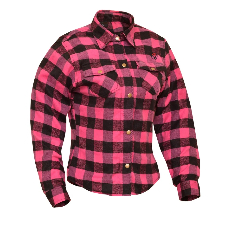 RIDERACT® Mujer Motocicleta Franela Camisa Blindada Montar Chaqueta de Seguridad Foto 3 de 4