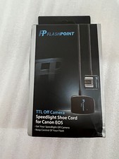 NEW Flashpoint TTL Off Camera Speedlight Shoe Cord for Canon EOS