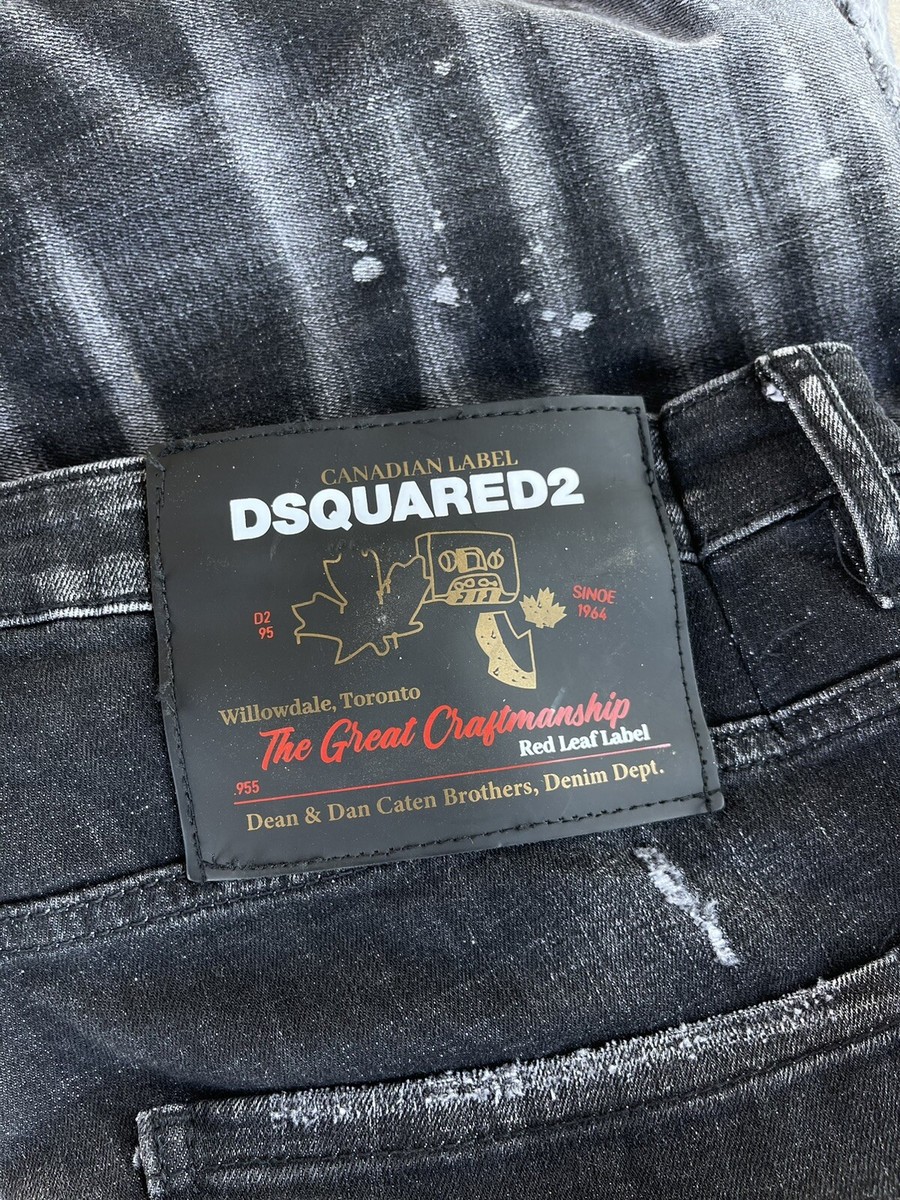 Dsquared2 Tidy Biker Jeans 2021 dark distressed denim | eBay Dsquared2 Tidy Biker Jeans 2021 dark distressed denim | eBay