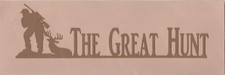 THE GREAT HUNT Brown Textured Card Stock Die Cut Page Topper